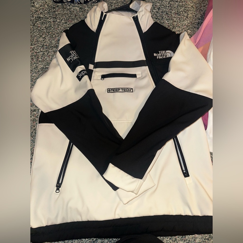 The North Face Black and Cream Steep Tech Jacket